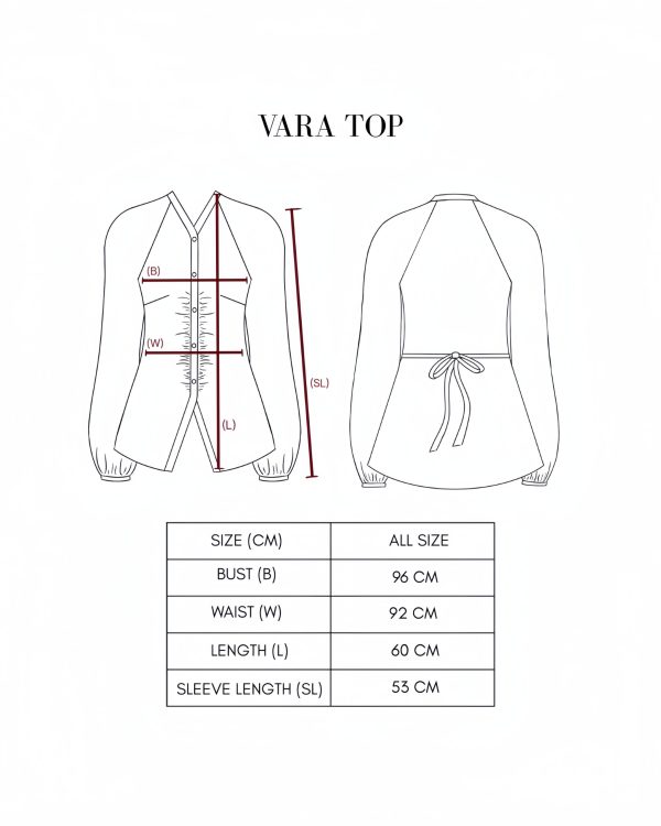Vara Top - Blouse V-Neck Ruched – foto 9